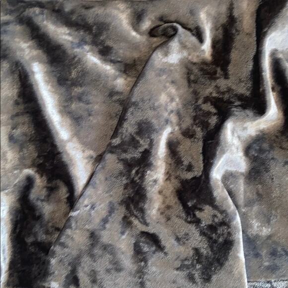 New Grey Silver Tart one off the shoulder Ruffled Blouse Crushed Velvet Medium - Picture 4 of 5